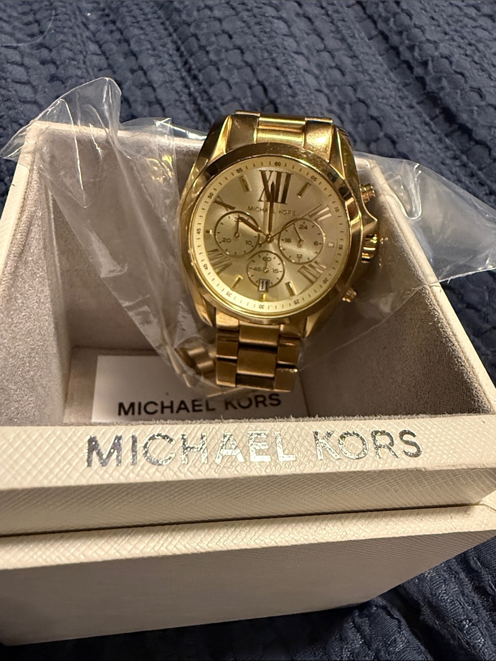 Michael Kors Bradshaw Gold-Tone Women’s Chronograph Bracelet Watch